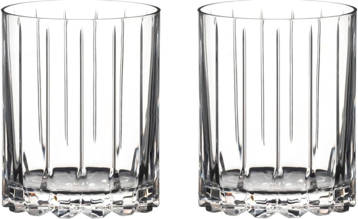 Dubbel Whiskeyglas of Longdrinkglas - Set van 2 Kristalheldere Glazen