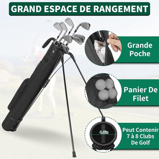 Lichte Golftas met Standaard 120 cm - Draagbaar en Verstelbaar van Merkloos — afbeelding 4