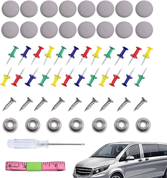Hemelbekleding Reparatie Clips - Dakbekleding Bevestiging - Auto Interieur Herstel - Roestvrij Gegalvaniseerd Materiaal - 130 Stuks Set — afbeelding 3