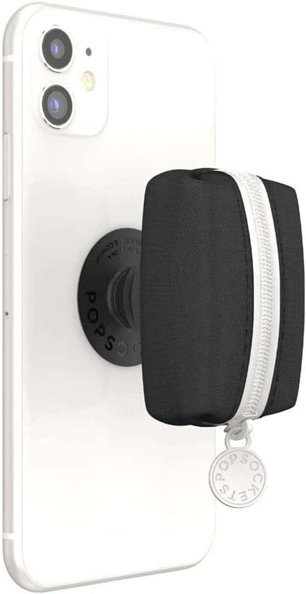Universele PopGrip voor Smartphones en Tablets - Verwisselbare Bovenkant - Klassiek Zwart