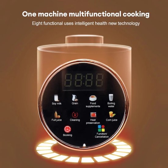 CYRO - Sojamelk Machine - Soja melk Maker - Blender - Juicer voor Groenten en Fruit - Melkmaker Plantaardige Melk - 12 Messen - 1,5L - Kaki van Merkloos — afbeelding 5