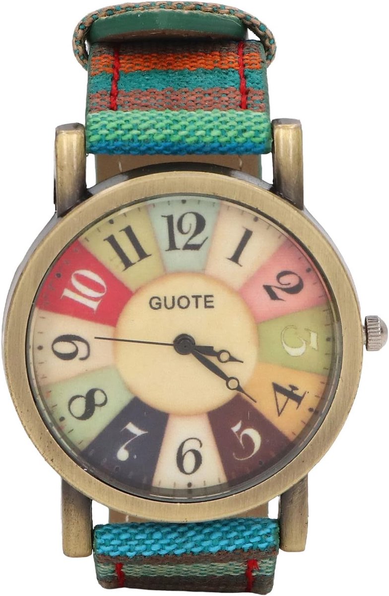 Dames Horloge - Bohemian Stijl - Dagelijks Gebruik - Uniek Band Design - 10.4 x 9.5 x 5.2 cm - Blauw