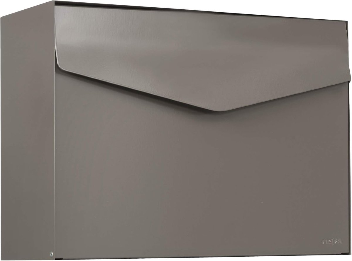 Letter met naamplaatje voor brievenbus in beige-grijs design