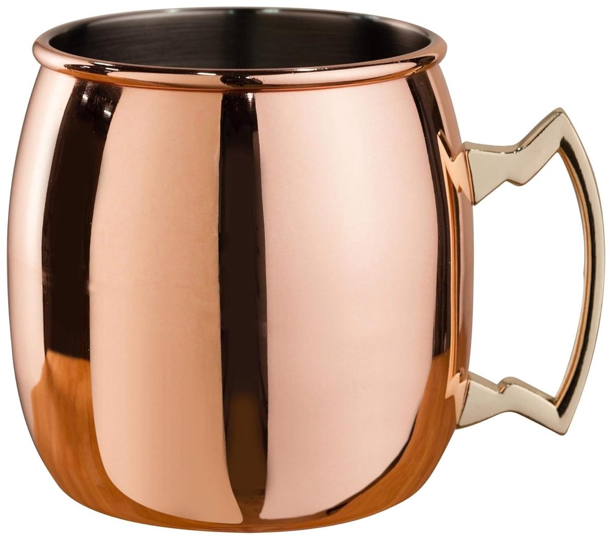 Moskou Mule Mok - Koperen Mok - Cocktails Drinken - Gebogen Design - 10cm Hoog - Koper