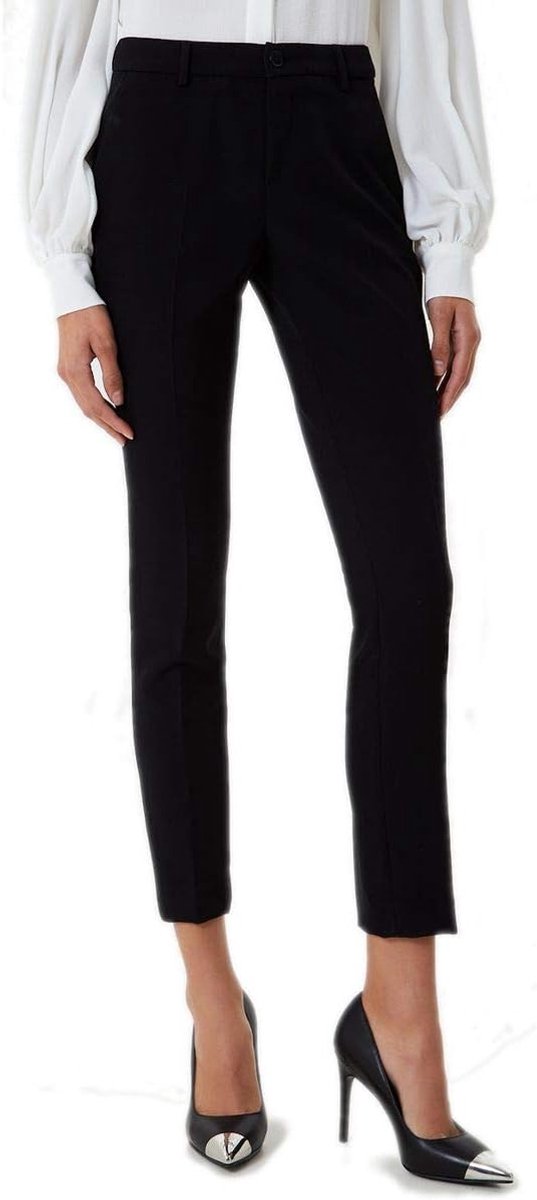 Damesbroek - Klassieke Pantalon - Veelzijdig Gebruik - Comfortabele Pasvorm - Standaard Lengte - Zwart