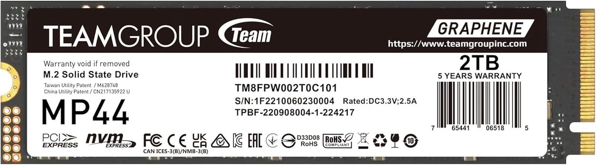 Snelle Interne SSD - NVMe Opslag - Computer Upgrade - Hoge PCIe Snelheid - M.2 2TB - Zwart