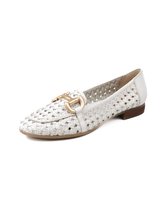 5PM MATERA SASSI Loafer Femme Cuir Chèvre Blanc Tressé