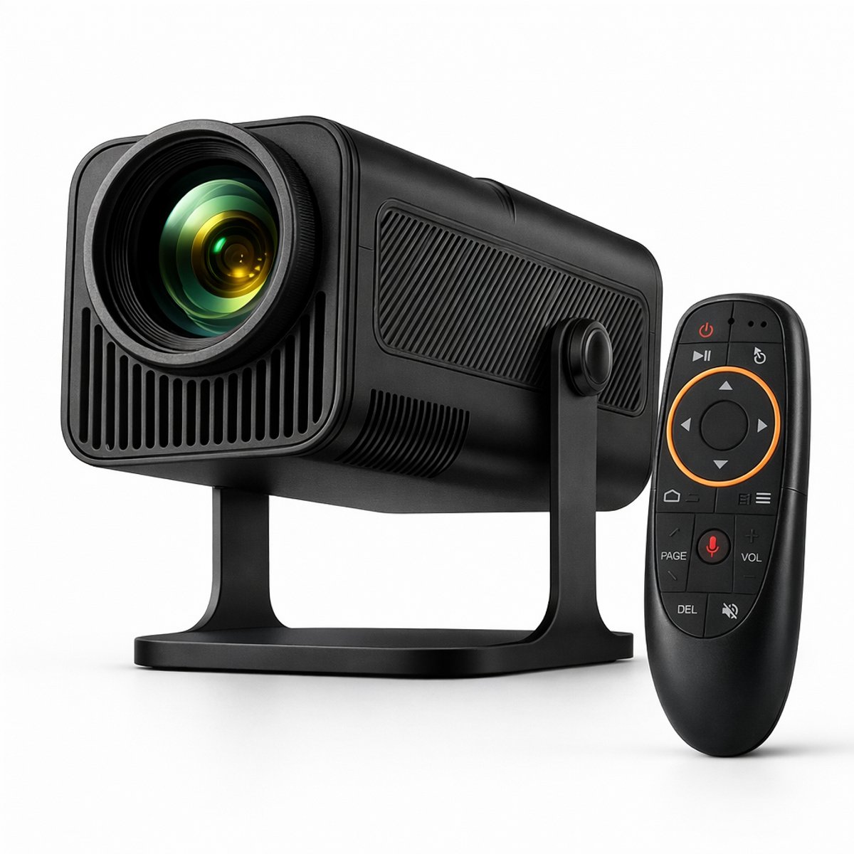 Elementkey CineCubic + Gyro Air Mouse - Beamer Projector - 300 Ansi - Android, WiFi 6, Bluetooth 5.0 - Auto Keystone - Apps