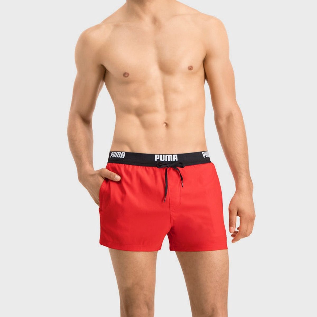 PUMA Swim Logo Short Heren Zwembroek - rood — afbeelding 14