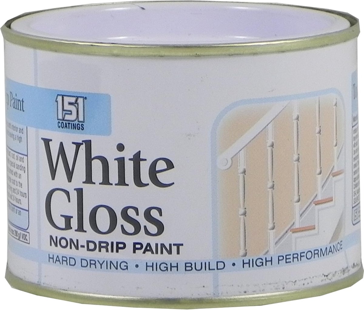 Glans Verf - Niet Druipend - Klusprojecten Binnen - Sneldrogend - 180 ml - Wit