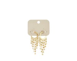 Goudkleurige Chandelier oorbellen– Statement Oorbellen met F