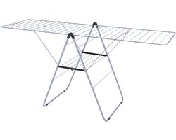 Klein Droogrek Staand - Inklapbaar & Compact - 17-19 Meter Drooglengte - Extra Stabiel Metaal - Voor Beddengoed & Kleding - Modern Design - Binnenstyle Aerio Fold