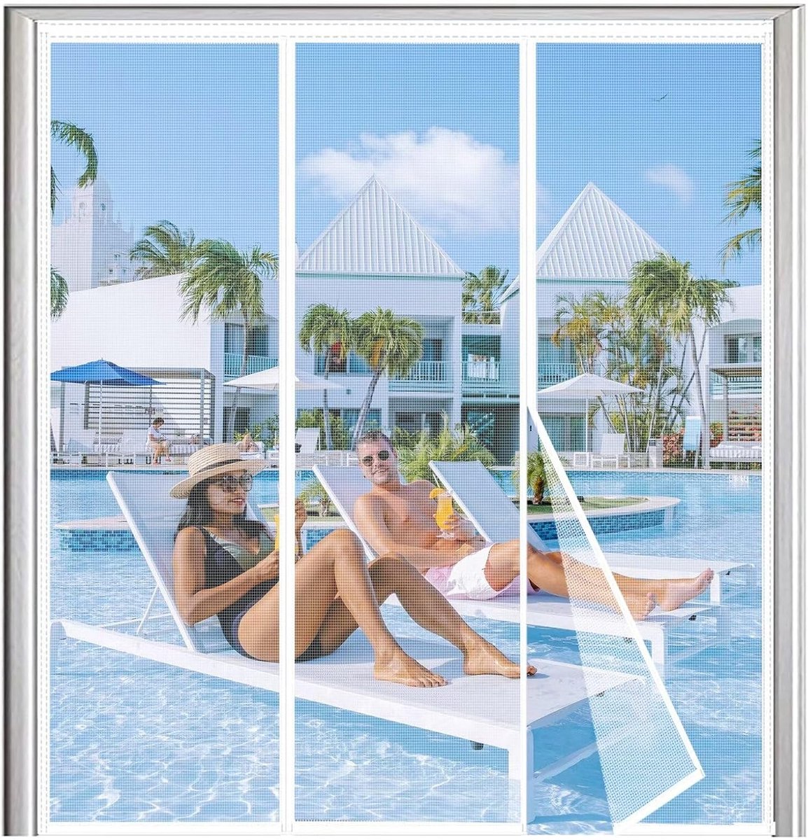 Magnetisch Vliegengordijn Raam 150x235cm - Anti Muggen Hor, Wasbaar, Zonder Boren Montage