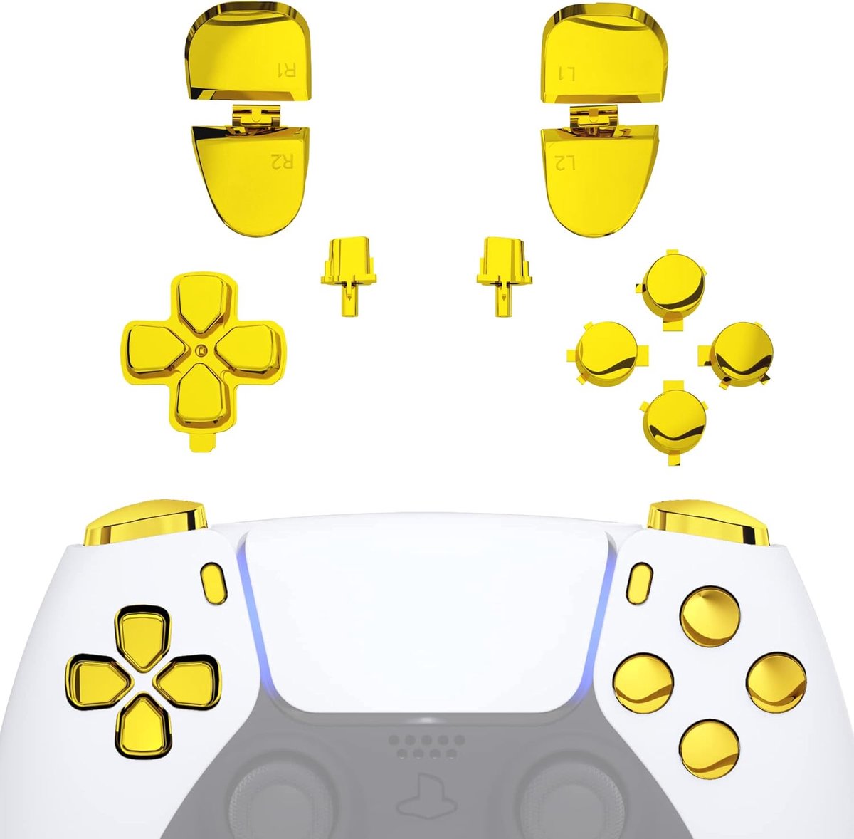 Volledige Set Vervangende Knoppen en Triggers voor PS5 Controller