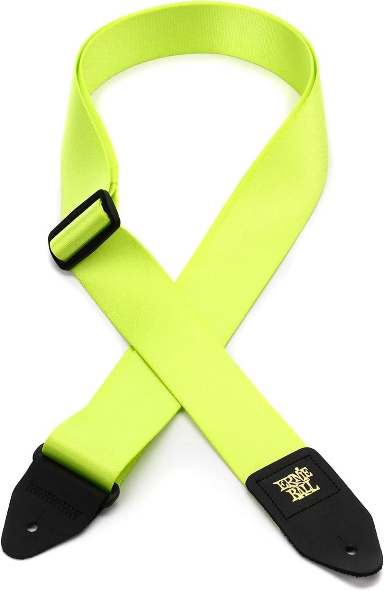 Luxe Gevlochten Gitaarband - Neongroen - Verstelbaar 104-183 cm
