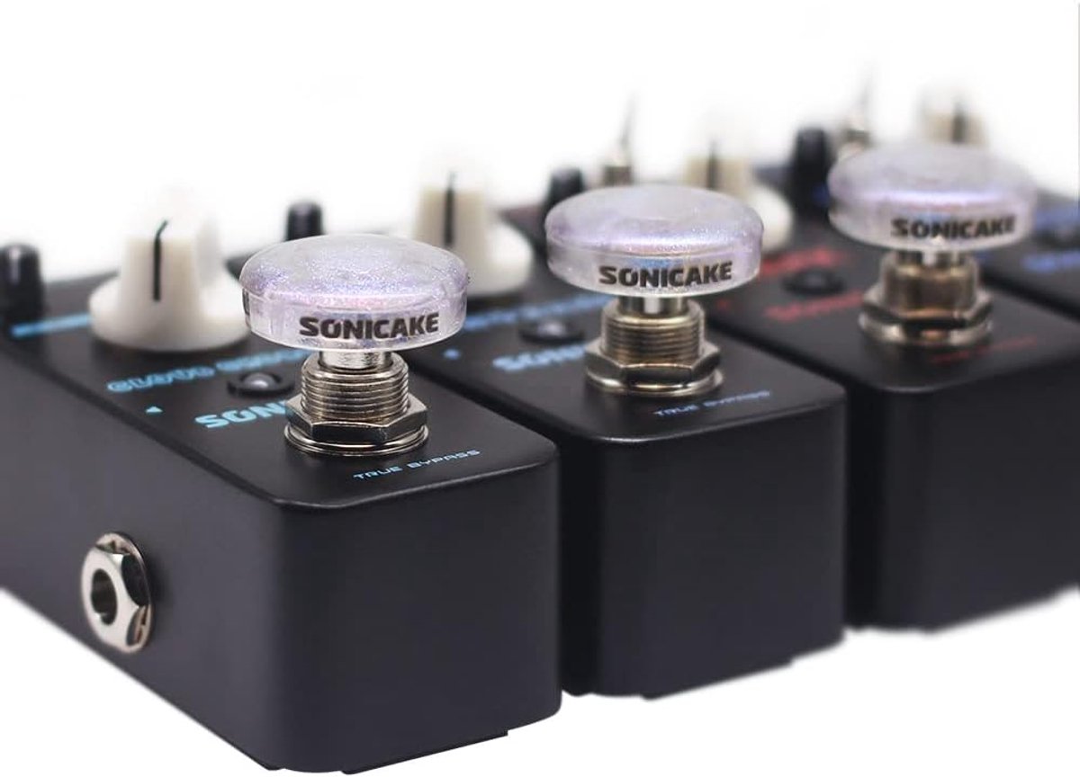 20 Stuks Transparante Voetschakelaar Toppers voor Gitaar Effectpedalen - Universele 10mm Pasvorm