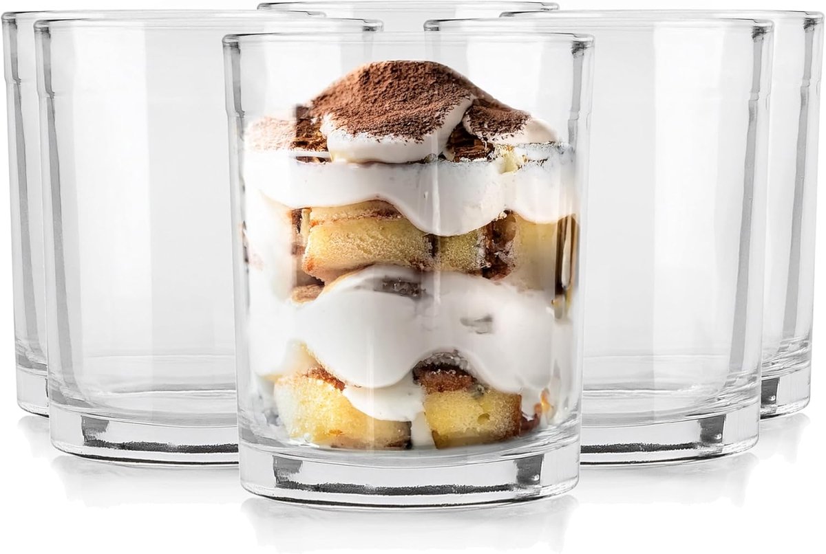 Set van 6 Transparante IJscoupes Dessertglazen 250ml