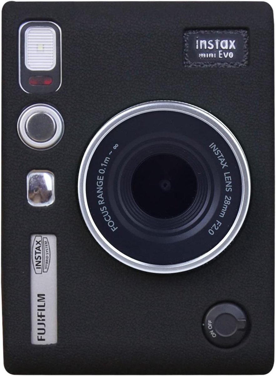 Beschermhoes voor directe camera - Zwarte siliconen beschermhoes voor Instax Mini EVO