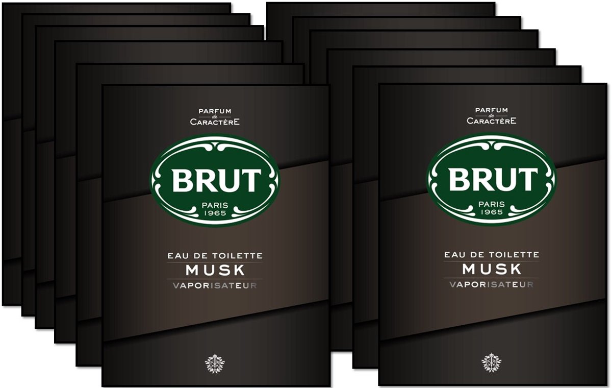 Brut Musk - Eau de Toilette Spray - 12 x 100 ml Voordeelverpakking