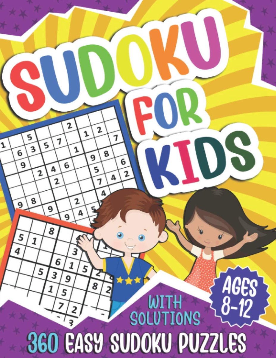 Kinder Sudoku Boek - Logische Puzzels - Hersentraining - 360 Puzzels Inclusief Oplossingen - 21.59 x 27.94 cm