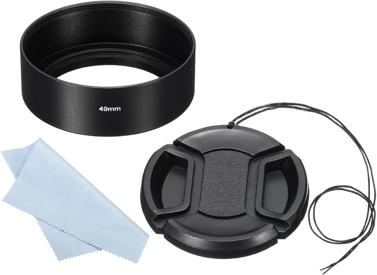 Lenskap Set - Camera Accessoires - Objectief Bescherming - Mat Oppervlak - 49mm 58mm - Zwart