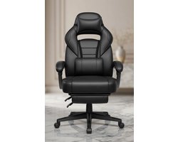 TitanX Pro Ergonomische Gaming Stoel met Voetsteun – Bureaustoel met Hoofdsteun & Lendenkussen – Verstelbaar 90°-135° – Belastbaar tot 150 kg – Zwart- Casa Serena – Afmetingen op aanvraag – Casa Do...