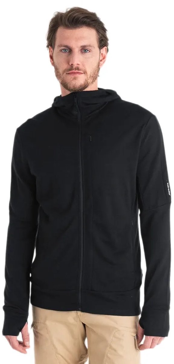 Icebreaker Merino 260 Quantum Iv Sweatshirt Met Rits Zwart L Man