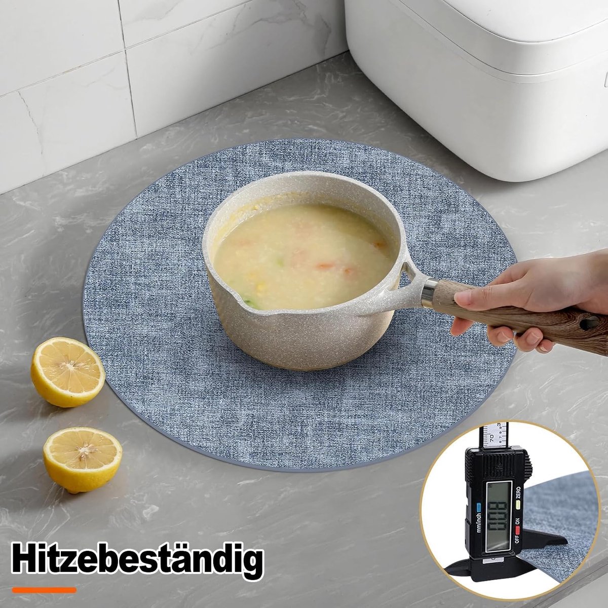 Ronde Placemats (6 stuks) - Dubbelzijdig Afwasbaar & Hittebestendig Kunstleer