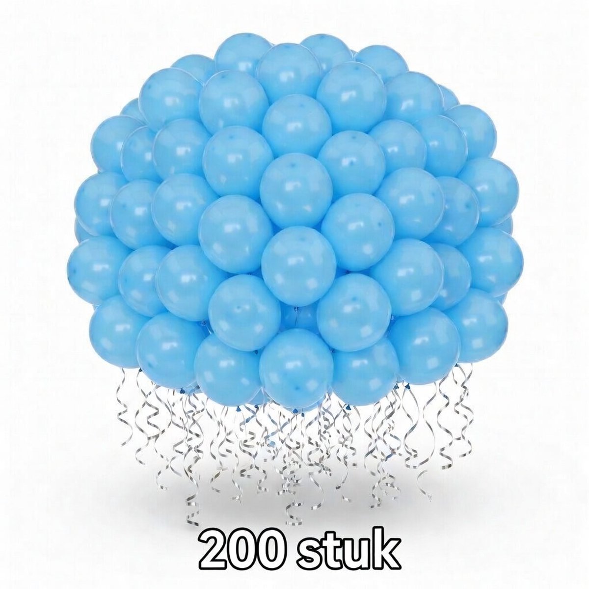 Licht blauwe Latex Ballonnen – 200 Stuks – 12 Inch – Baby blauw – Geschikt voor Helium & Lucht