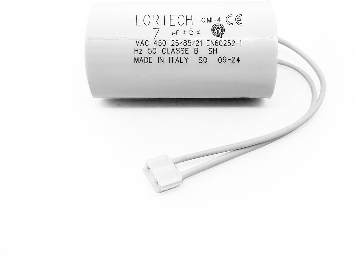 Motorcondensator - Condensator Rolluik - Motor Reparatie - Met Aansluiting - 7uF - Zwart