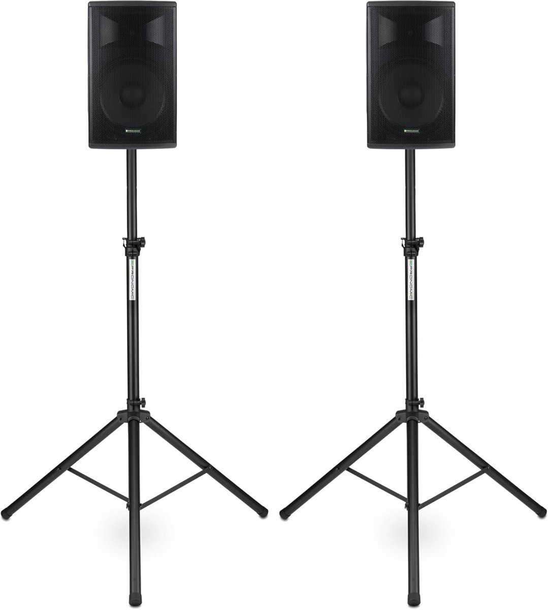 Actieve PA Speaker Set 10 Inch Inclusief Statieven - 400 Watt