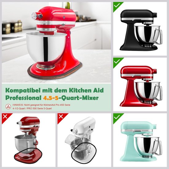 Verrijdbare Onderplaat voor Keukenmachine 4,5-5 Qt - Bamboe Schuifplaat van Nifty Solutions. — afbeelding 2