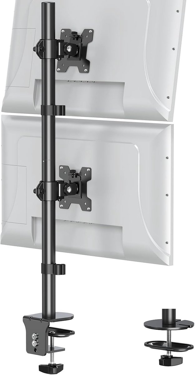 Verticale Dubbele Monitorstandaard voor Twee Schermen tot 32 Inch