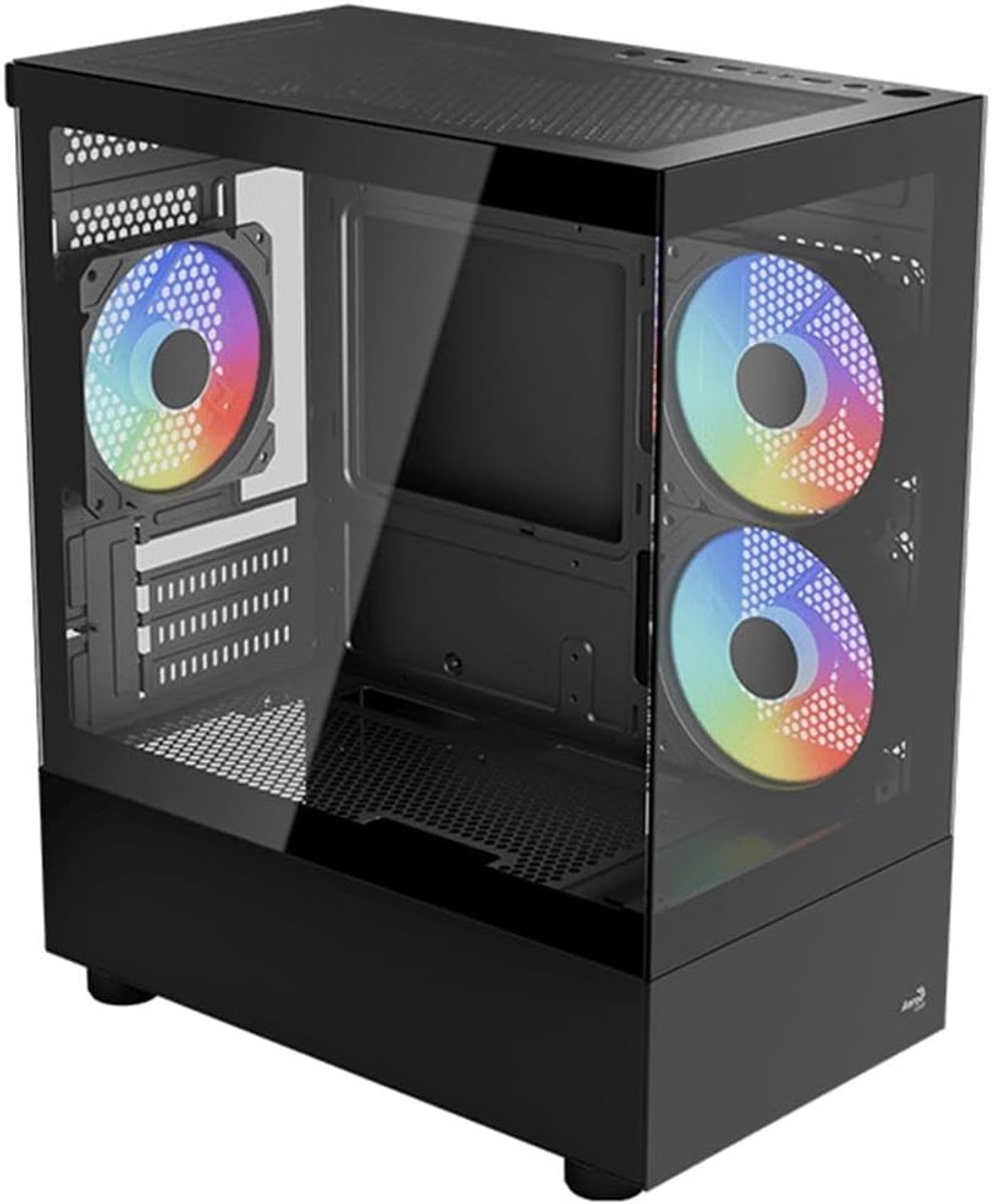 Mini PC Behuizing Micro ATX/Mini-ITX met Zij- en Voorkant van Glas en ARGB Ventilator