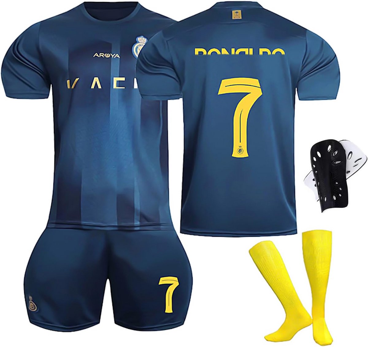 Voetbaltenue voor Kinderen: Shirt, Short en Scheenbeschermers Set