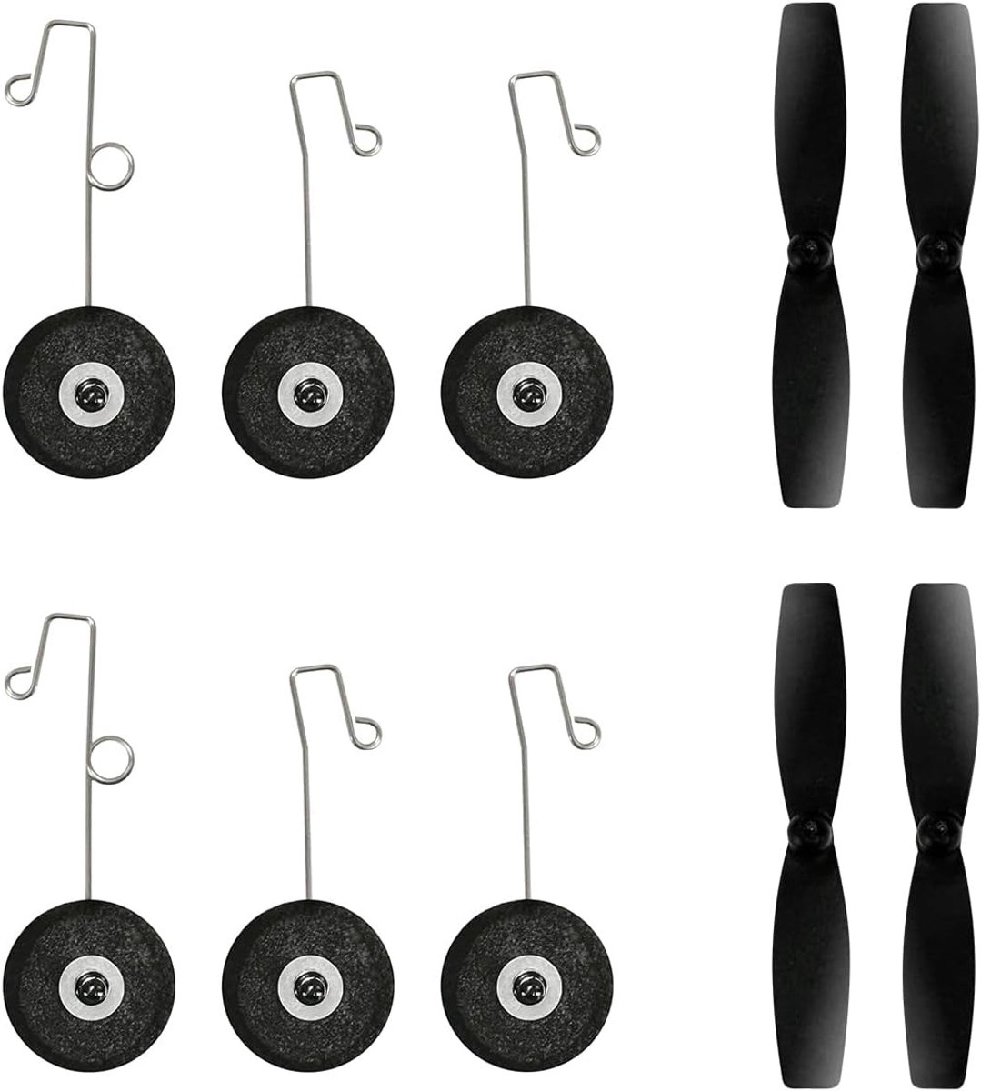 Reserve Onderdelen Set voor 2 Kanaals RC Vliegtuig: Propellers en Landingsgestel