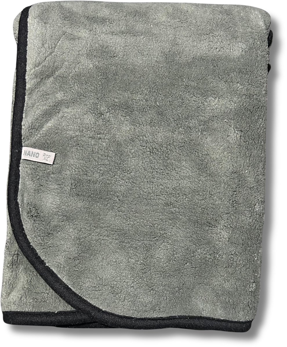 NanoPro XL Schoonmaakdoek XL 90x65cm Grijs - Nanovezeldoeken: Sterker en Efficiënter dan Microvezeldoekjes - Handdoek - Voor Koken, Keuken, Auto, Glas, RVS, Roestvrij Staal, Inductie Kookplaat, Keramische Kookplaat, Badkamer, Woonkamer.