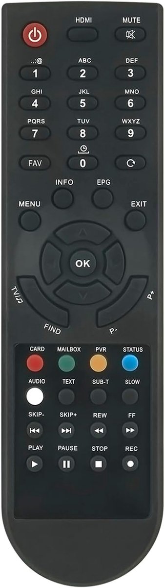 Universele Vervangende Afstandsbediening voor DVB Ontvangers