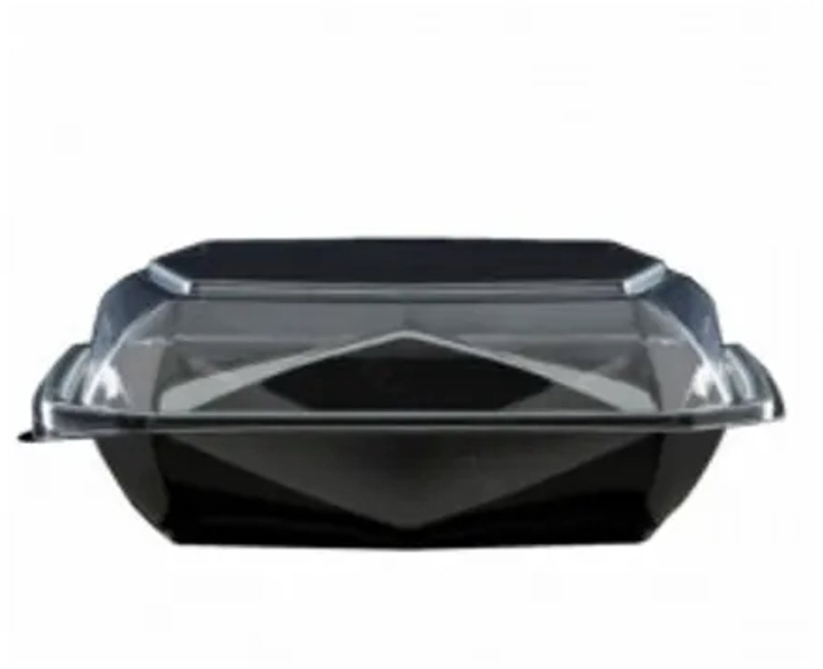 Duni Octaview APET Zwart/Transparant 185x185x70mm 625ml 255 stuks