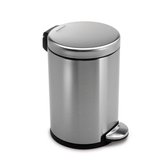 Simplehuman Roundstep Pedaalemmer - 3 l - Mat RVS