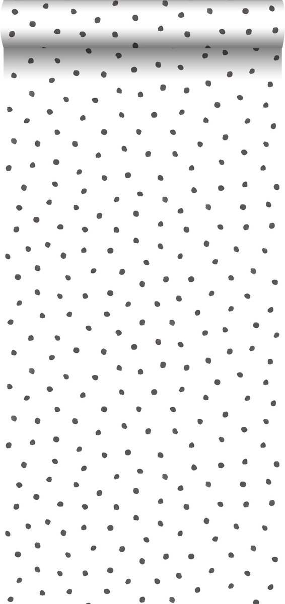 Proefstaal Walls4You behang kleine stipjes zwart wit - 26,5 x 21 cm - 935303-S