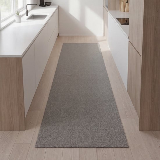 JYG Tapis de Passage - Tapis de Cuisine - 50x300cm - STAR Gris - 50cm de Large - Longueurs Variables - antidérapant - Tapis de Passage - Tapis d'escalier Facile d'entretien - Tapis - sur Mesure - Tapis de Hall - Tapis d'entrée - Tapis de Cuisine