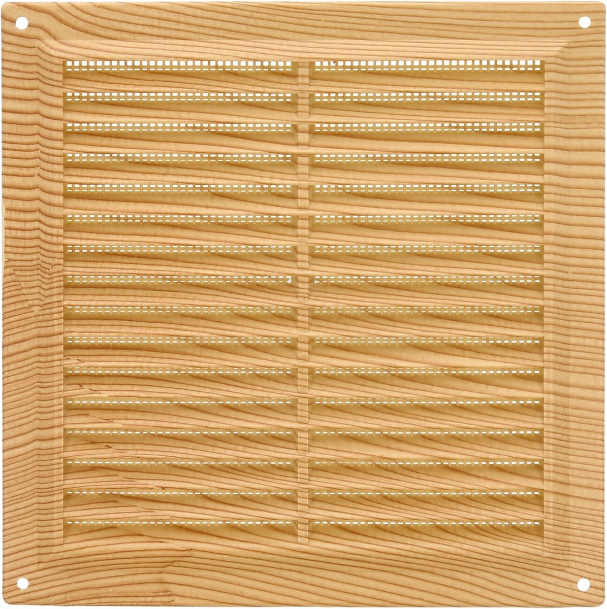 Vierkant kunststof ventilatierooster met muggennet voor keuken en badkamer, ideaal voor luchtuitlaat, 170 x 170 mm