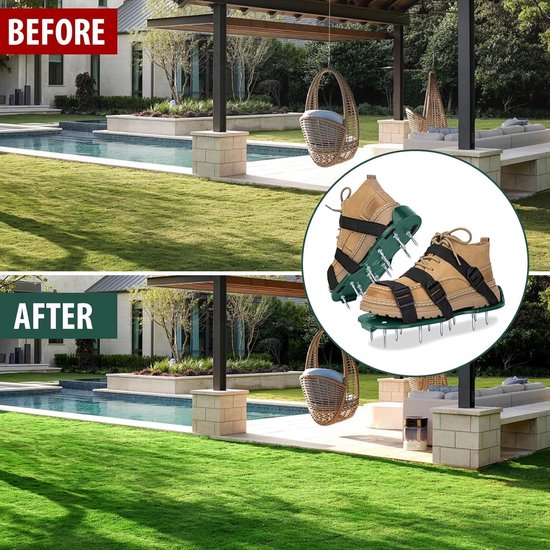 Gazonbeluchtingsschoenen - Schoenen Met Spijkers Voor Gazon- En Tuinbeluchting - ééN Maat Voor Iedereen - Sandalen Met Spikes Voor Het Beluchten Van Gras In Tuin - Terras En Erf van Merkloos	 — afbeelding 3