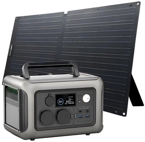 ALLPOWERS Zonnegenerator Set 600W——R600 + SE100 100W Set – 600W/299Wh Zonnestation, LiFePO4, UPS, 220W Zonne-ingang, Draagbaar