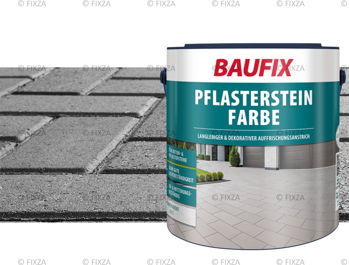 BAUFIX Bestrating Verf – Transparant – Mat – 5L – Betonverf Buiten voor Tuintegels, Terras en Oprit – Slijtvaste Steenverf
