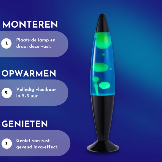Lighto Lavalamp met 17 kleuren (RGB) - 35 cm - Incl. Afstandsbediening - voor Kinderen - Zwart van Lighto — afbeelding 2