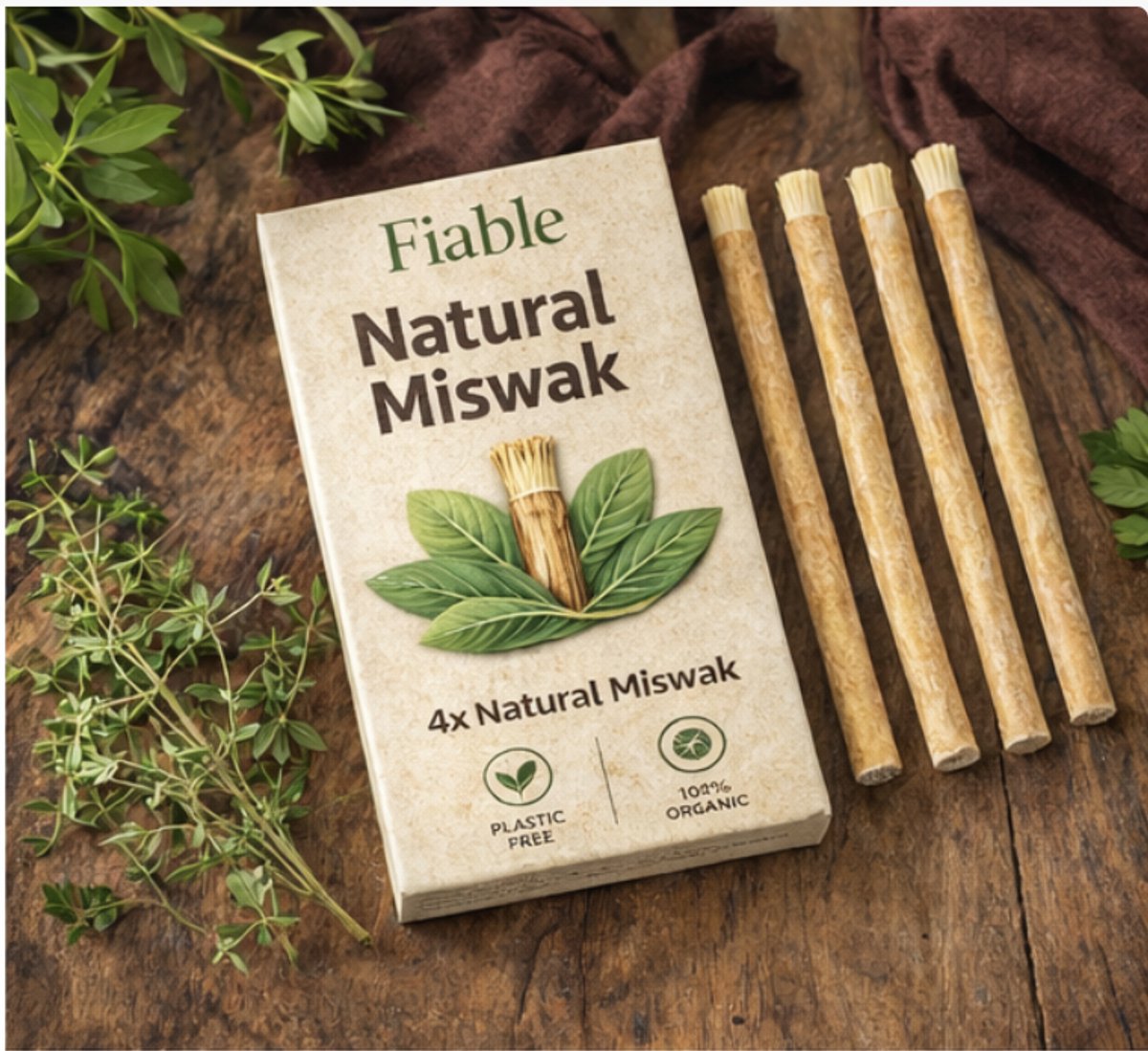 Natuurlijke Miswak 4 Stuks - Eco Friendly Siwak Tandenborstels - 100% Organic - Sewak - Biologische tandenborstel