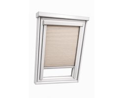 Madecostore Dakraam Rolgordijn Verduisterend – Velux GGL / GHL / GFL – 97 x 116 cm – Honeycomb Blackout – Beige