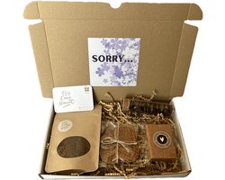 Sorry koffie brievenbus cadeau - chocolade mokkaboontjes - koffie - stroopwafels